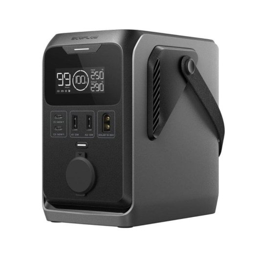 Estação de energia EcoFlow Trail 300 DC 288Wh 5 portas DC USB Bateria LiFePO4 Tela LCD