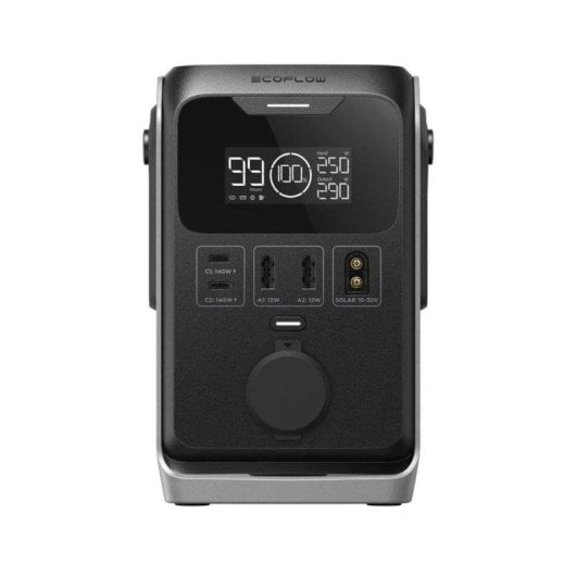 Estação de energia EcoFlow Trail 300 DC 288Wh 5 portas DC USB Bateria LiFePO4 Tela LCD