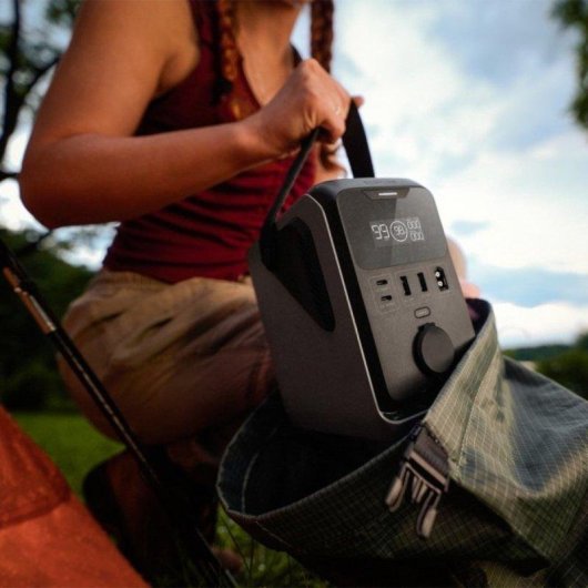 Estação de energia EcoFlow Trail 300 DC 288Wh 5 portas DC USB Bateria LiFePO4 Tela LCD