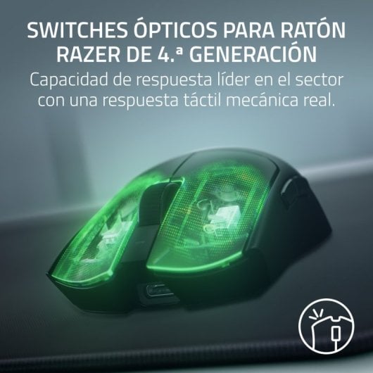 Ratón Razer Viper V4 Pro Inalámbrico 50000 DPI Negro 8000Hz 6 Botones