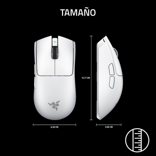 Ratón Razer Viper V4 Pro Inalámbrico 50000 DPI Blanco 8000Hz 6 Botones