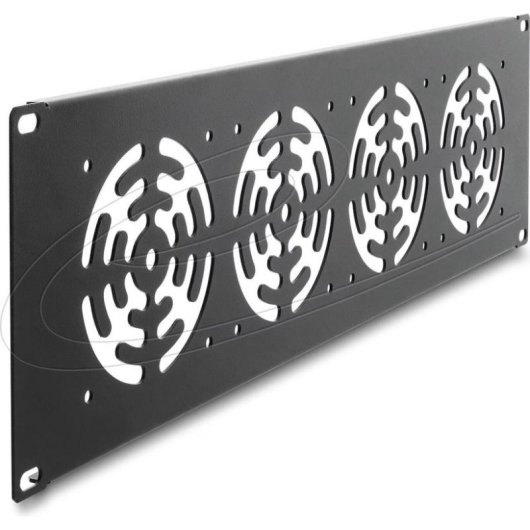 Painel traseiro Delock 67417 19 polegadas 4 ventoinhas 3U metal cinza