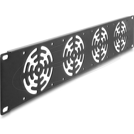 Tapa trasera Delock 67416 con 4 ventiladores integrados para rack 19" 2U metal gris oscuro