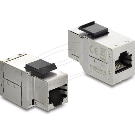 Módulo de rede Delock 90835 RJ-45 Cat6a plano fêmea-fêmea