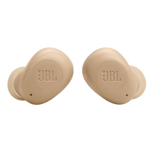 Auriculares JBL Wave Buds sem fios Bluetooth USB-C IP54 Deep Bass Bege