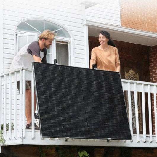 Cadre de montage EcoFlow PowerStream pour panneaux solaires balcon avec crochets