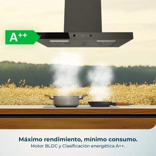 Campana extractora Cecotec Bolero Flux TT 604400 Recirculation 60cm contrôle tactile