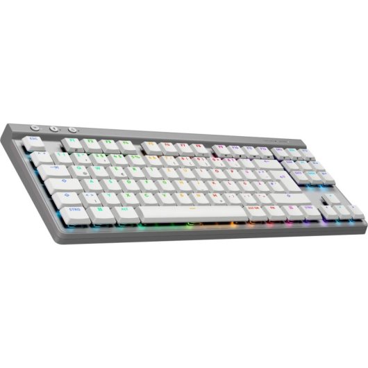 Teclado Logitech G G515 LIGHTSPEED TKL mecânico sem fios RGB QWERTZ branco
