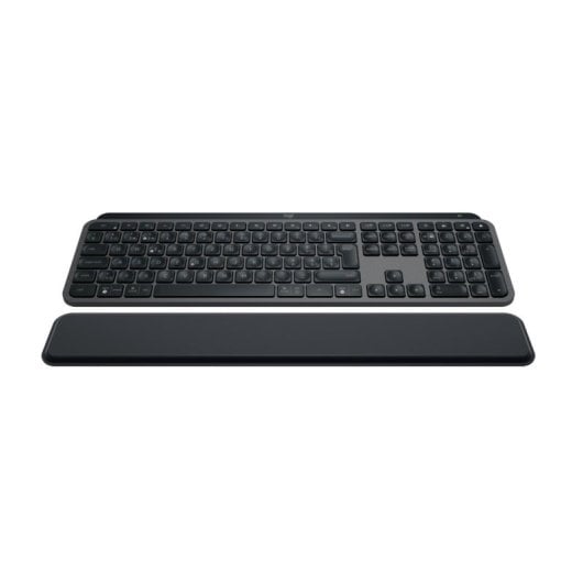 Teclado Logitech MX Keys S sem fios QWERTZ retroiluminado com apoio de pulso