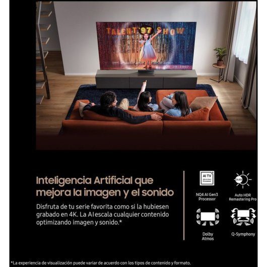 TV Samsung OLED GQ55S95FAT 55" 4K UltraHD 100Hz Smart TV Tizen HDR10+ Dolby Atmos