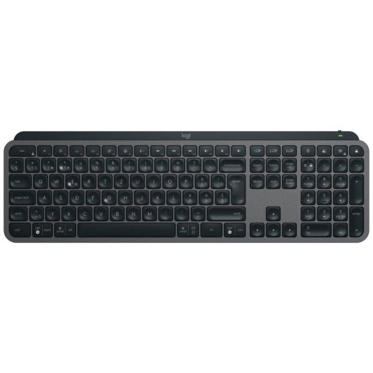 Teclado Logitech MX Keys S sem fios QWERTZ retroiluminado LED Grafite