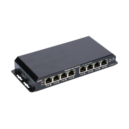 Switch Extralink KRATOS 8 ports Gigabit PoE 60W Métal