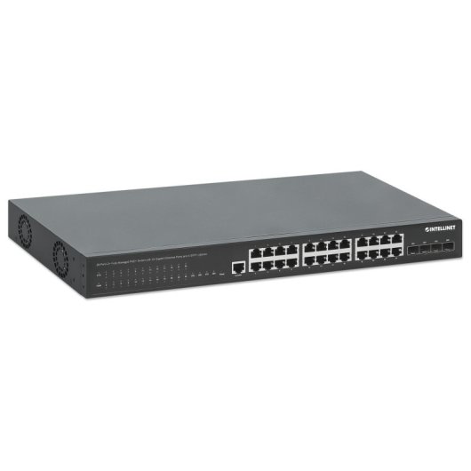 Switch Intellinet 561846 24 portas Gigabit PoE+ 4 SFP+ L2+ Rack 1U