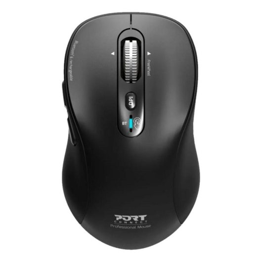 Ratón PORT DESIGNS 900720 Bluetooth 3200DPI Noir Rechargeable Multidispositif