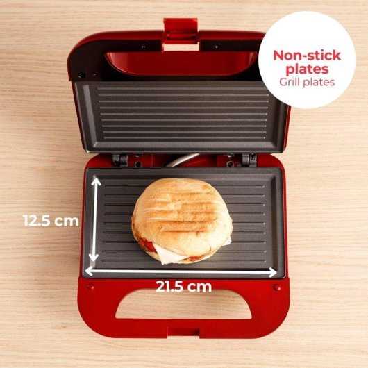 Sandwichera Solac Buon Panini II placas grill 750 W antiadherente compacta