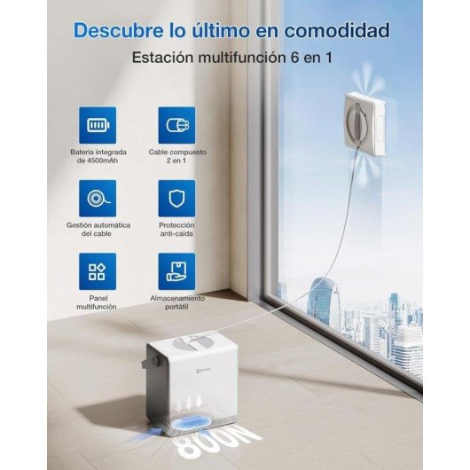 Robot Ecovacs Winbot W2 Pro Omni Triple Pulvérisation Station Multifonction