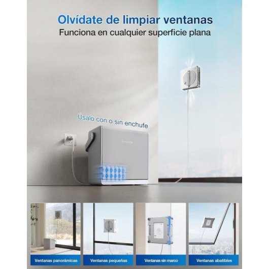 Robot limpa-vidros Ecovacs Winbot W2s Omni estação multifunções triplo pulverizador