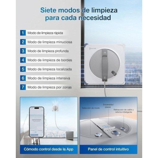 Robot limpiacristales Ecovacs Winbot W2S Omni Triple Boquilla