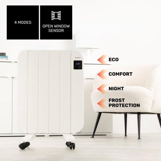 Calefactor de Pared Taurus Persia 1000 1000W Bajo Consumo Silencioso