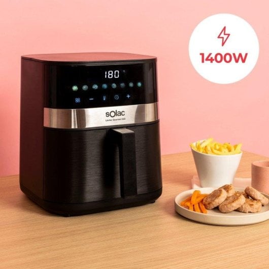 Freidora de Aire Solac Léviter Gourmet G55 5,5L 1400W 8 Programas Pantalla Digital