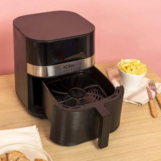 Freidora de Aire Solac Léviter Gourmet G55 5,5L 1400W 8 Programas Pantalla Digital