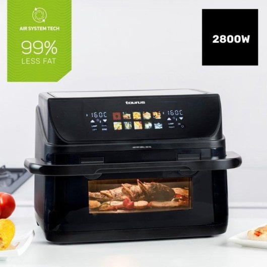 Freidora de Aire Taurus Grill 360 XL 10L 2800W con Cestillo Divisible y 10 Programas