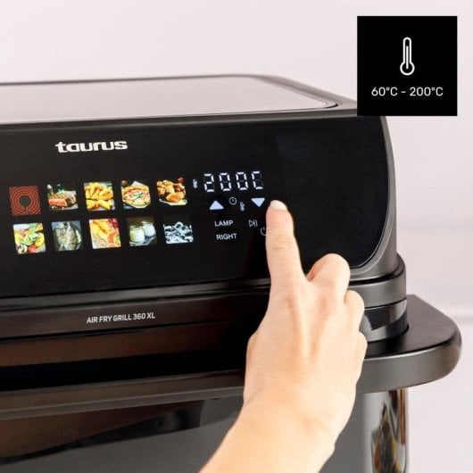 Freidora de Aire Taurus Grill 360 XL 10L 2800W con Cestillo Divisible y 10 Programas