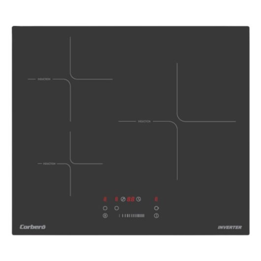 Placa de inducción Corbero CCIM374 3 zonas 59 cm control táctil negro