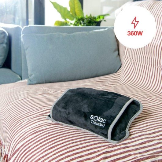 Almofada térmica Solac CB8981 Caldea 360W ergonómica autonomia 120min azul