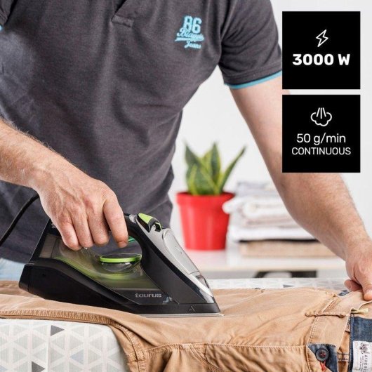 Plancha de vapor Taurus Geyser Eco 3000 3000W suela anodizada golpe 200 g/min