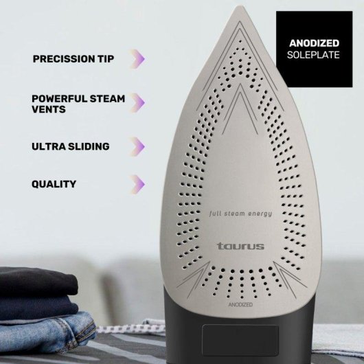 Plancha de vapor Taurus Geyser Eco 3000 3000W suela anodizada golpe 200 g/min