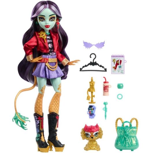 Poupée MONSTER HIGH Jinafire Long G3 multicolore 290 mm avec accessoires