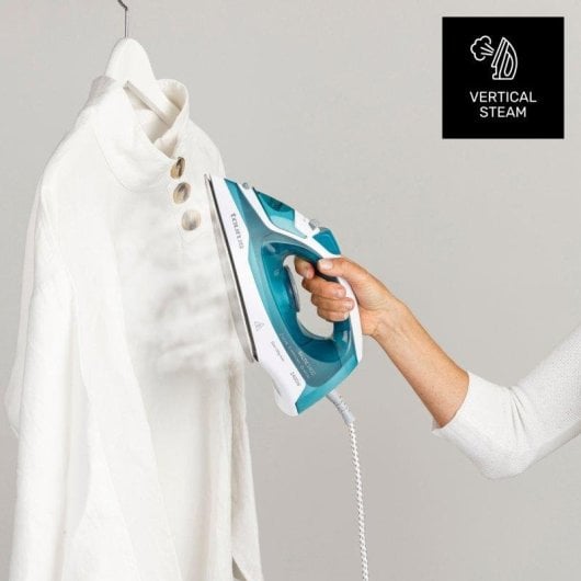 Plancha Taurus Baltic 2400W suela teflón vapor vertical antical antigoteo azul