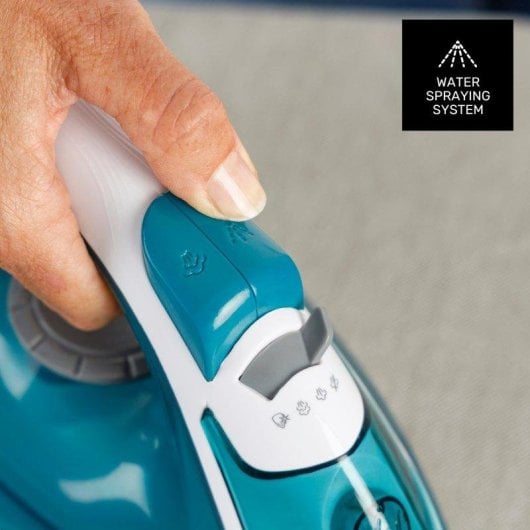 Plancha Taurus Baltic 2400W suela teflón vapor vertical antical antigoteo azul