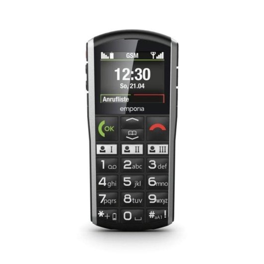 Telefono base Emporia Simplicity Nero Argento 2" Bluetooth IP54 batteria 1200 mAh