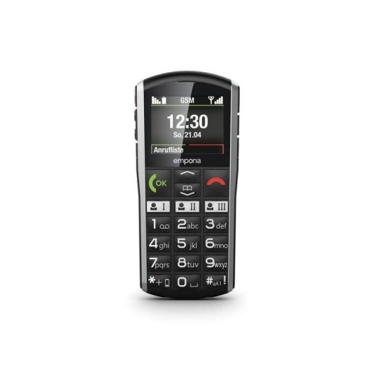 Telefono base Emporia Simplicity Nero Argento 2" Bluetooth IP54 batteria 1200 mAh