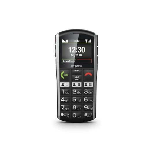 Móvil básico Emporia Simplicity Negro Plata 2" Bluetooth IP54 batería 1200 mAh