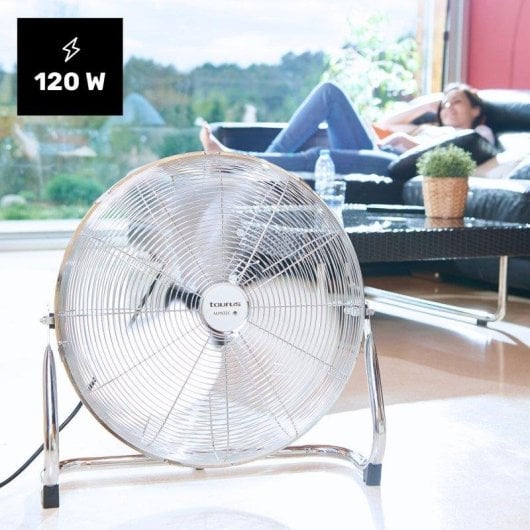 Ventilador Taurus Sirocco 18 120 W 3 Velocidades Aspas Metálicas 45 cm Gris