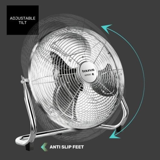 Ventilador Taurus Sirocco 18 120 W 3 Velocidades Aspas Metálicas 45 cm Gris