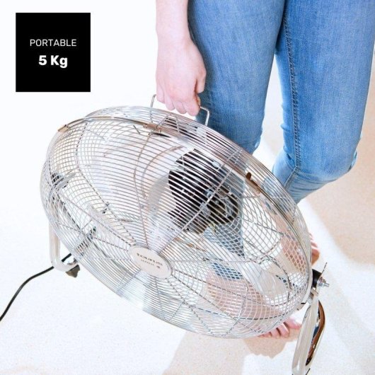 Ventilador Taurus Sirocco 18 120 W 3 Velocidades Aspas Metálicas 45 cm Gris