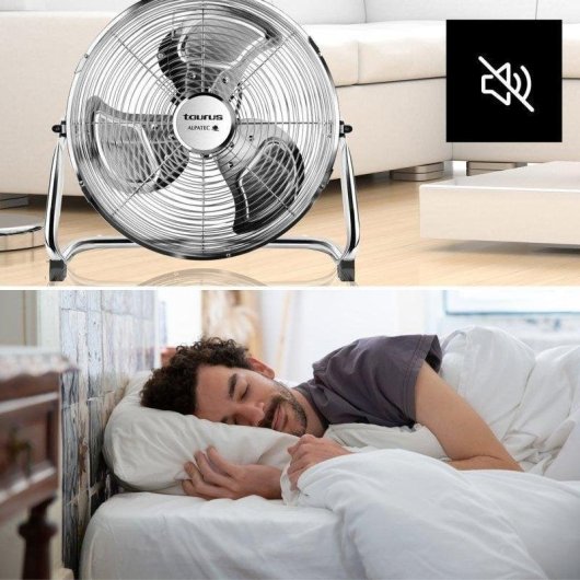 Ventilador Taurus Sirocco 18 120 W 3 Velocidades Aspas Metálicas 45 cm Gris