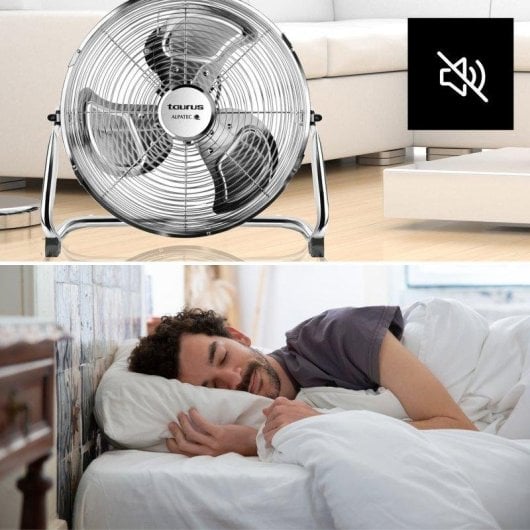 Ventilador Taurus Sirocco 18 120 W 3 Velocidades Aspas Metálicas 45 cm Gris