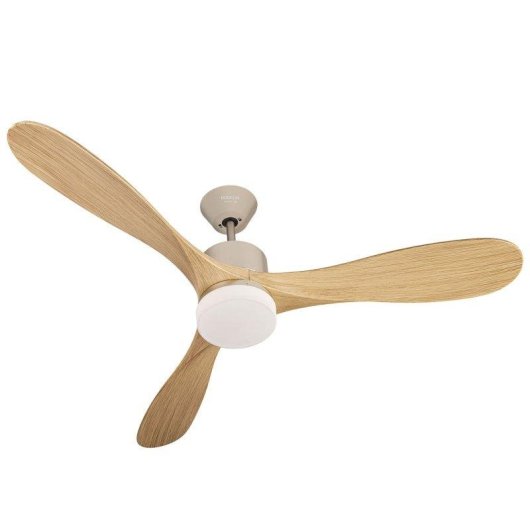 Ventilador de techo Taurus Fresko Forest 3b 40W 132cm madera 6 velocidades luz LED