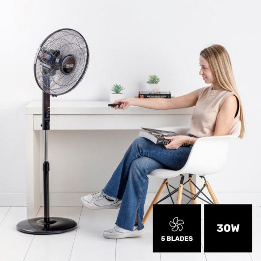 Ventilador Taurus Boreal 16CR Silence 30W 12 Velocidades Silencioso Negro