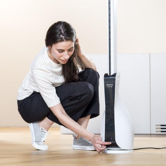 Ventilador Taurus Babel Invisible Torre 101 cm 12 Velocidades Digital Blanco