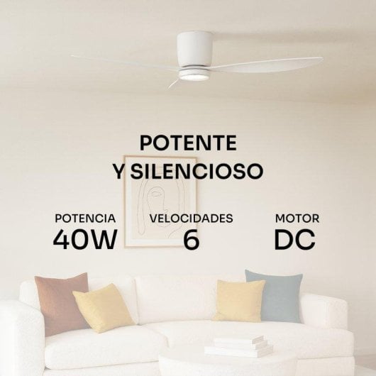Ventilador de techo Mellerware Brizy Bright 40 W 132 cm LED 6 velocidades