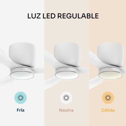 Ventilador de techo Mellerware Brizy Bright 40 W 132 cm LED 6 velocidades