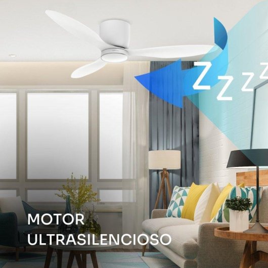 Ventilador de techo Mellerware Brizy Bright 40 W 132 cm LED 6 velocidades