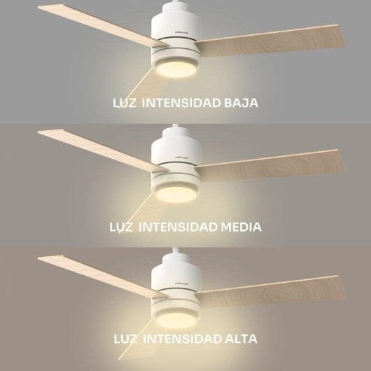 Ventilador de techo Mellerware Brizy Bright Core silencioso 45W LED 6 velocidades