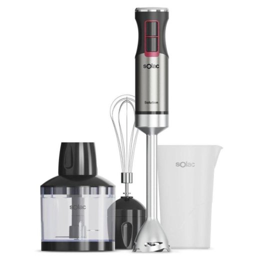 Batidora de mano Solac Solution 1503 1500W velocidad ajustable Turbo 4 cuchillas inox